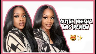 THIS 30 NATURAL HAIR WIG IS BOMB 😍  NEW Outre Neesha 203 Wig  Soft amp Natural Collection [upl. by Aicekal299]