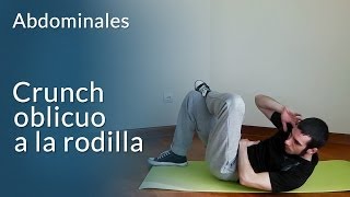 Ejercicios abdominales  Crunch Oblicuo a la rodilla [upl. by Euqinot]