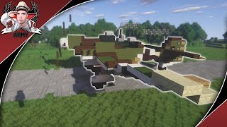 Minecraft WW2 Junkers JU87 Stuka  Dive Bomber Aircraft Tutorial Landed [upl. by Ennaitsirhc]