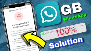 You need the official whatsapp to log in gb whatsapp techstudy gbwhatsapp whatsapp [upl. by Rosane]