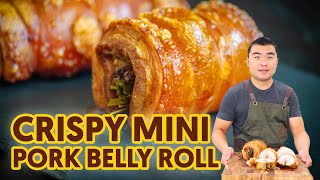 Crispy Mini Pork Belly Roll [upl. by Schaumberger93]