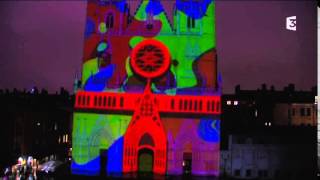 Fête des Lumières 2014  Color or not color cathédrale saintJean [upl. by Anihpled474]