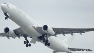 All White AirAsia X Airbus A330300 9MXXA takeoff from KIXRJBB Osaka  Kansai RWY 06R [upl. by Eelyah]