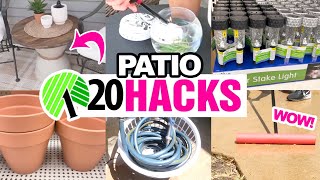 20 BEST 1 Dollar Tree PATIO HACKS amp DIYs  Organization SECRETS [upl. by Ymiaj]