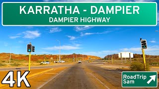 Driving from Karratha to Dampier  Western Australia  🇦🇺 4K  Raw Audio  POV [upl. by Luthanen]