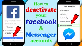 How to deactivate your Facebook and Messenger accounts  deactivate messenger  Updated 2022 [upl. by Flyn]