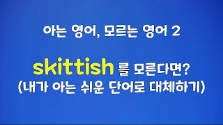 아는 영어 모르는 영어 2 skittish [upl. by Howund]