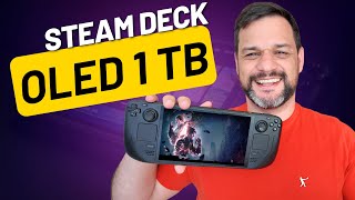 STEAM DECK OLED 1 TB Unboxing e Primeiras Impressões [upl. by Arihk]