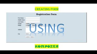 Class 12 GSEB  Creating Signup Form using Kompozer How to create Form using Kompozer [upl. by Daughtry]