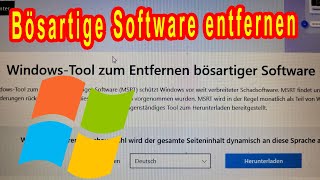 bösartige Windows Software entfernen  MRTMSRT Tutorial [upl. by Snah617]