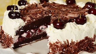 Black Forest Cake Recipe Demonstration  Joyofbakingcom [upl. by Ahsaele]