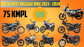 Top 10 best mileage bikes in India 🇮🇳 20232024  सबसे ज्यादा माइलेज देने वाली बाइक 🏍️honda bajaj [upl. by Teevens]