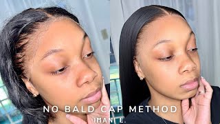 No Bald Cap Method Frontal Wig Reinstall  Imani E [upl. by Ahsiekrats]