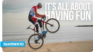 Its all about having fun  Mathieu van der Poel  SHIMANO [upl. by Ocirnor]