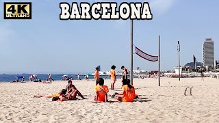 Barcelona Ciudad de Verano 🌞 Beach Walking Tour  Las Mejores Vistas de las Playas 4K 60ftps [upl. by Gayl168]