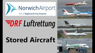 Norwich Airport Spotting  Stored Aircraft amp Learjet 35  June 2020 [upl. by Aikemet586]