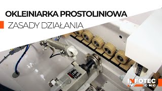 Automatyczna okleiniarka prostoliniowa  zasady działania [upl. by Vidal]