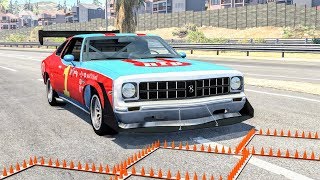 Massive Spike Strip Pileup Crashes 17 – BeamNG Drive  CrashBoomPunk [upl. by Karissa]