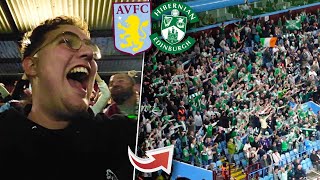 INCREDIBLE HIBERNIAN fans as VILLA RETURN to EUROPE 🏆 [upl. by Atneciv]