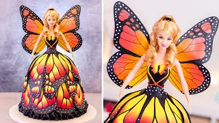 🦋 BUTTERFLY Barbie CAKE 🦋 Not easy but so 𝓑𝓮𝓪𝓾𝓽𝓲𝓯𝓾𝓵 😍 [upl. by Nevak]