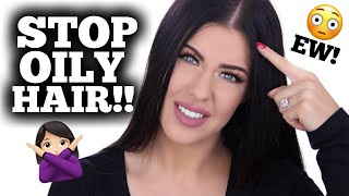 HOW TO STOP OILYGREASY HAIR LIFE CHANGING HAIR HACK [upl. by Theresina464]