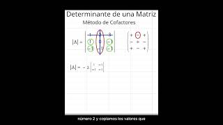 Determinante de una Matriz algebra algebralineal matrices determinantes [upl. by Michael872]