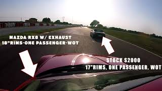 RX8 VS S2000 ACCELERATION ON TRACK [upl. by Naget392]