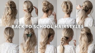 10 EASY BACK TO SCHOOL HAIRSTYLES ❤️ [upl. by Pinckney]