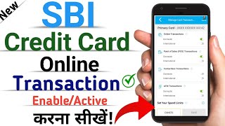 sbi credit card online transaction activation kaise kare  Enable POS  ATM Contactless [upl. by Teresina]