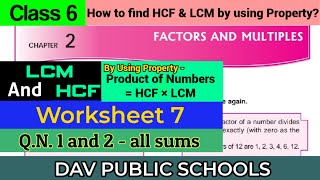 DAV class 6 maths chapter 2 worksheet 7  QN 1 and 2 all sums [upl. by Daveda]