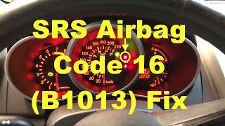 Mazda SRS Airbag Light Flashing Code 16 DTC Code B1013 quotPassenger Airbag Offquot Light  Easy Fix [upl. by Alyks823]