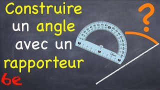 Construire un angle avec un rapporteur  6e [upl. by Othella]