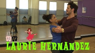 DWTS Rehearsal with Laurie Hernandez [upl. by Tnayrb]