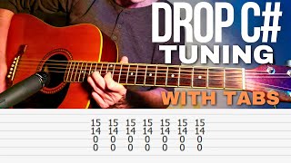 Drop C Tuning Minor Key Acoustic Riffs With Tabs [upl. by Ynaffat203]