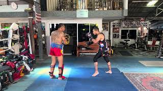 Muay Thai Pad Work at Sasiprapa Gym Bangkok 2023🔥 [upl. by Glovsky]