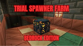 Simple Trial Spawner Farm Minecraft Bedrock 121 [upl. by Fabrice]