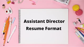 Assistant Director Resume Format  How to create Assistant Director Resume in Tamil [upl. by Steinman684]