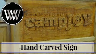 Hand Carved Sign  How To Woodworking [upl. by Anertak]