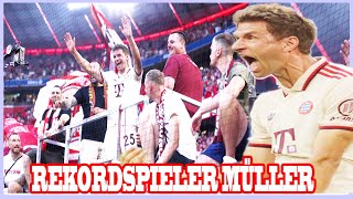 Rekordspieler Müller Darum brauchen BayernFans „einige Urlaubstage“ [upl. by Ibbie]