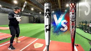 DeMarini The Goods vs Voodoo One BBCOR  Exit Velo Rematch [upl. by Nomannic129]