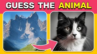 Guess the Hidden Animals by ILLUSIONS 🦌🌀🐵 Optical Illusion Hard Quiz [upl. by Ilime700]