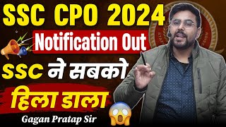 SSC CPO 2024 Notification out 🔥  By Gagan Pratap Sir cpo ssccpo [upl. by Carita]