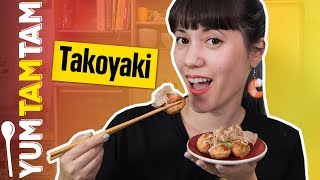 Japanische Takoyaki  Mit Garnelen  yumtamtam [upl. by Sherard]