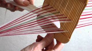 weaving narrow warp faced patterned bands [upl. by Eseyt360]