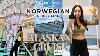 Embark Day amp Day at Sea 🛟  Norwegian Bliss Alaska Cruise 🛳  Day 1 amp 2  Vlog 01 cruisevlog [upl. by Berthoud5]