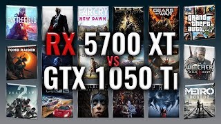 RX 5700 XT vs GTX 1050 Ti Benchmarks  Gaming Tests Review amp Comparison  53 tests [upl. by Nairrot]