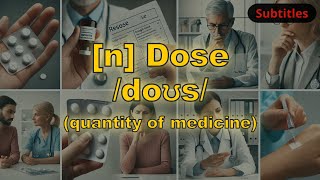 n Dose meaning quantity of medicine with 5 examples [upl. by Dasha706]