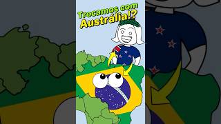 E se o Brasil trocasse com a Austrália brasil australia geografia [upl. by Waldner701]