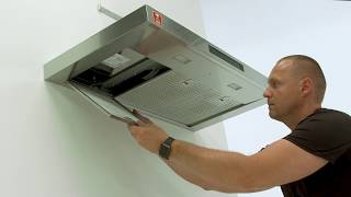 How to install your AEG Rectangular Hood exhaust mode  Wall installation [upl. by Vokay]