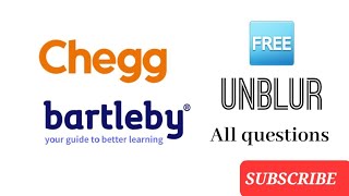 Chegg Bartleby answers free unblur  get question answer free  chegg free answer  legit work [upl. by Snowber]